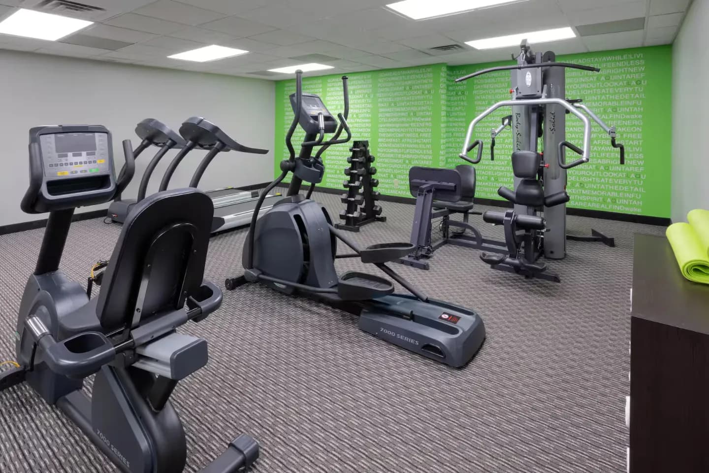 Fitness center at Bloom Hotel