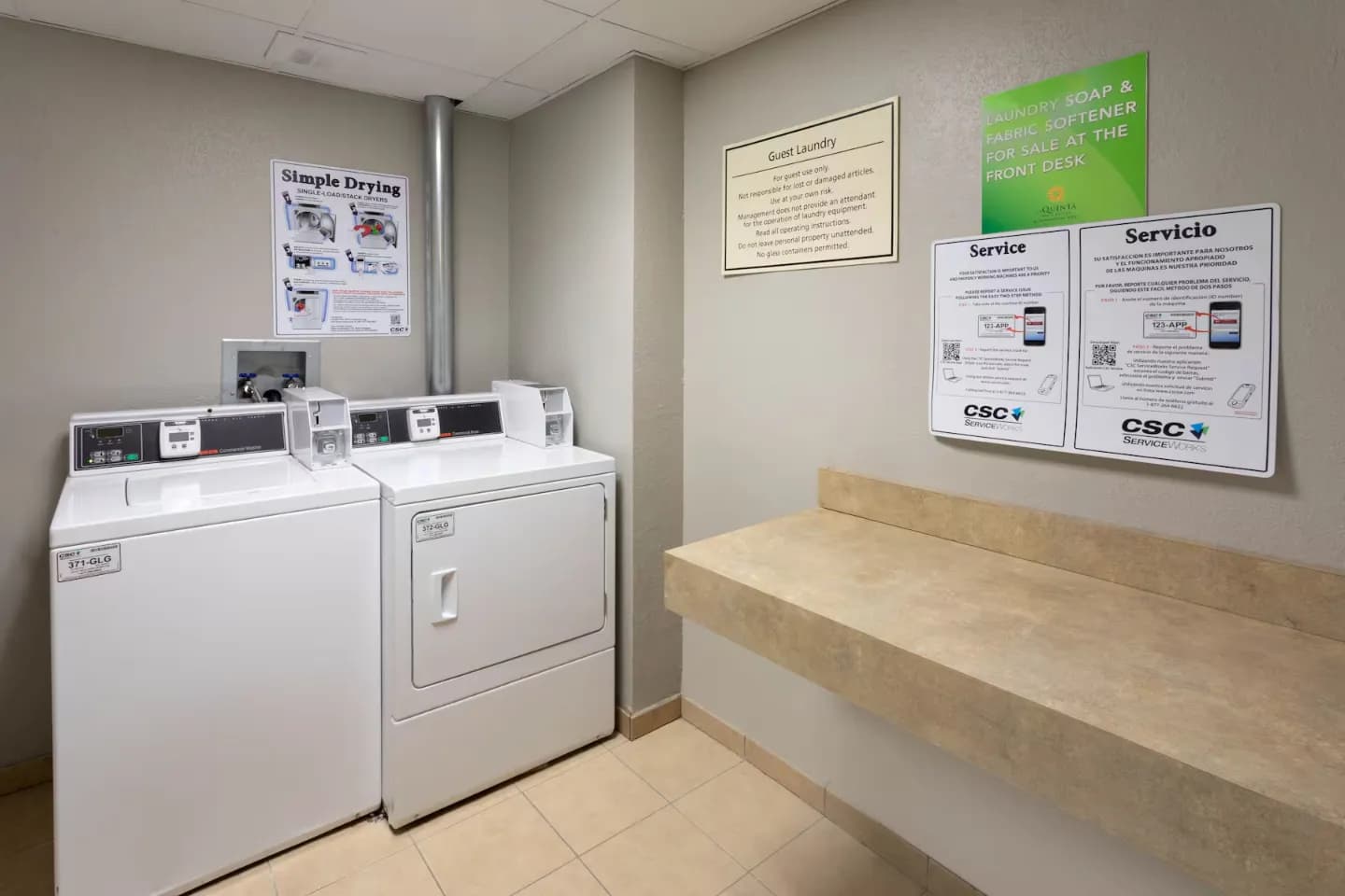 Laundry facilities at Bloom Hotel